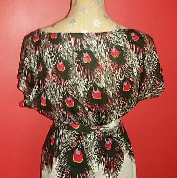 AdoRAbLe Orion London Peacock Print Dress - Picture 7 of 7